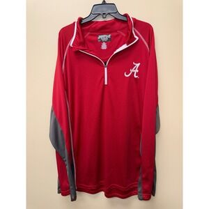 Profile Varsity Alabama Crimson Tide Mens 2XLT Red Quarter Zip Pullover Shirt